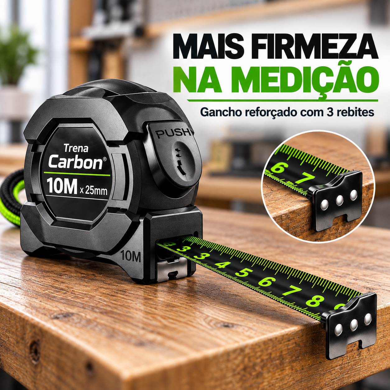 Gancho reforçado com três rebites